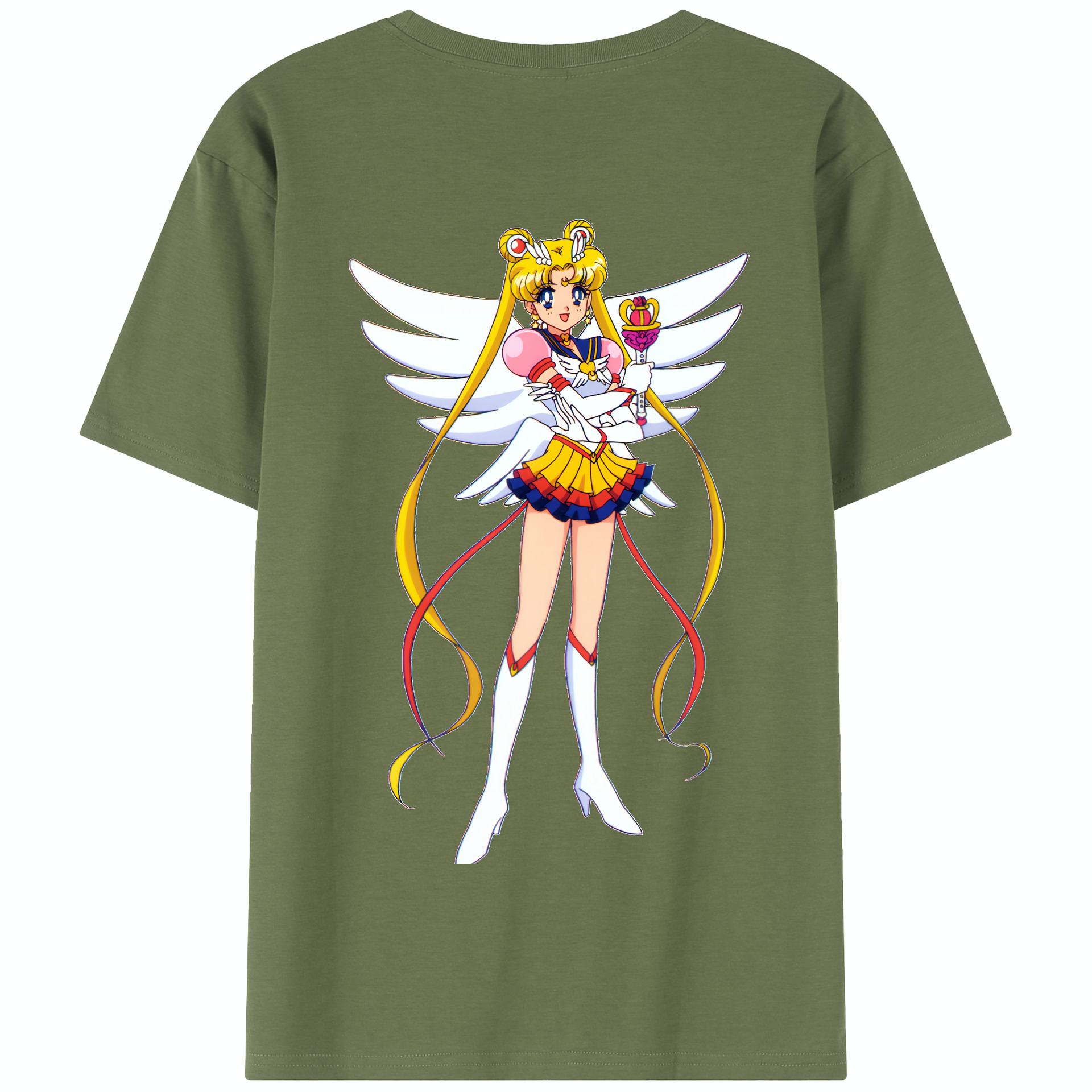 （画像用） 美少女戦士セーラームーン 月野 うさぎ つきの うさぎ Sailor Moon Tsukino Usagi 綿100％半袖Tシャツ（背面プリント）